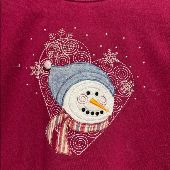 Vintage Granny Snowman Sweatshirt - Picture 3 of 4